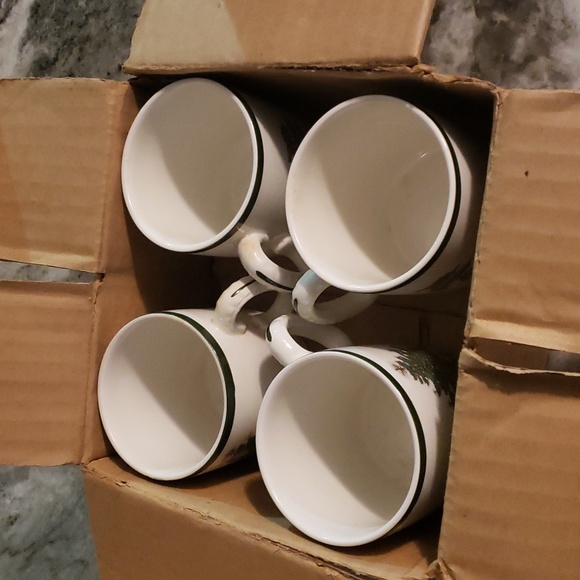 Cuthbertson Original Christmas Tree Made in England Coffee Mug Set Of 4 #2 - Picture 2 of 6